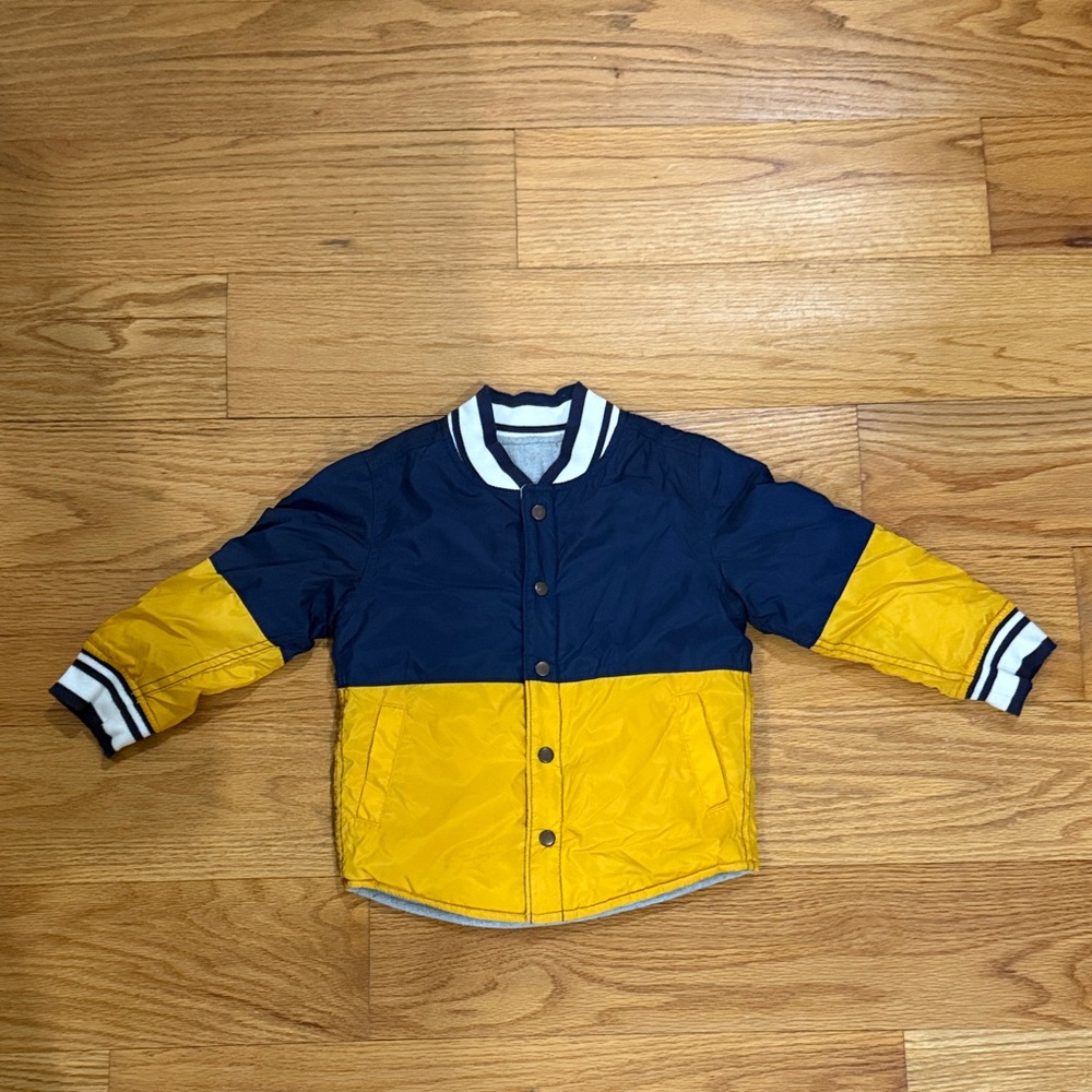 Target Kids Revisable Blue and Yellow Puffer Jacket